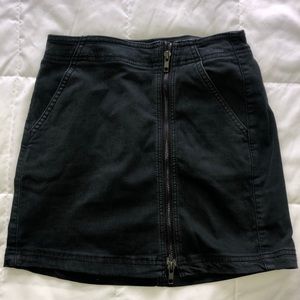 American Eagle Black Zip Up Mini Skirt